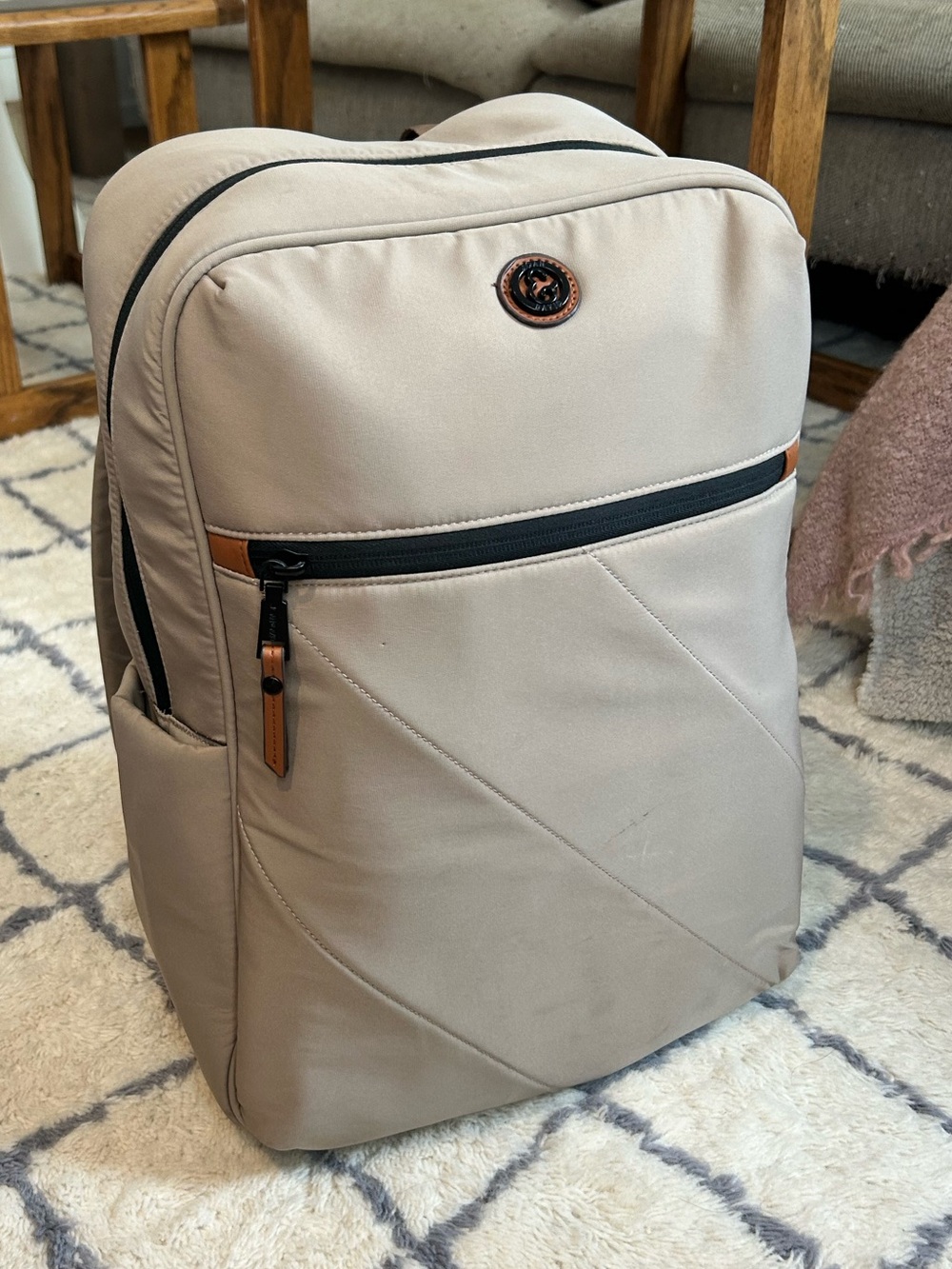 Tan Everyday Backpack – Sleek Commuter & Travel Bag